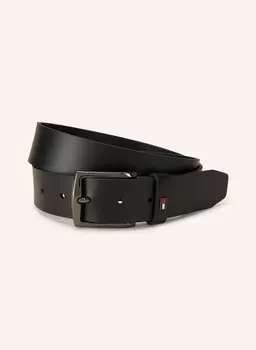 Ремень кожаный дентон TOMMY HILFIGER, черный