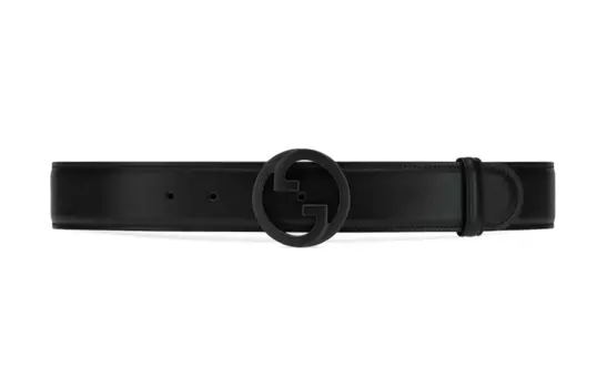 Ремень кожаный Gucci Blondie женский, черный