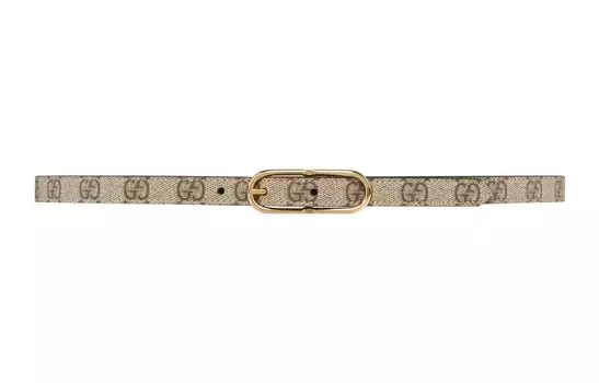 Ремень кожаный Gucci Jackie 1961 женский, коричневый