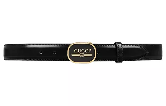 Ремень кожаный Gucci мужской, черный