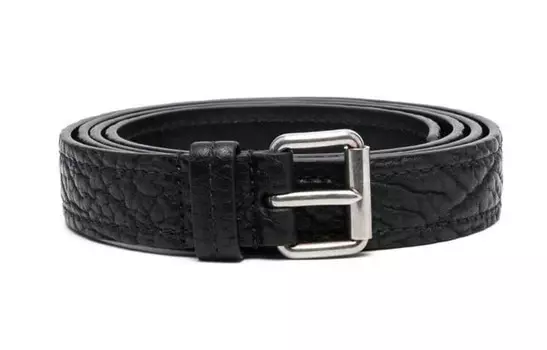 Ремень кожаный Prada мужской, черный