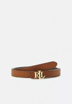 Ремень Lauren Ralph Lauren из зернистой кожи, коричневый