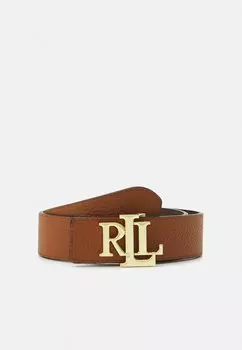 Ремень Lauren Ralph Lauren кожаный, коричневый