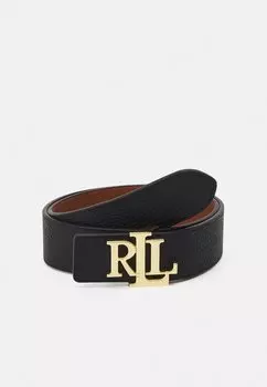 Ремень Lauren Ralph Lauren с логотипом, черный