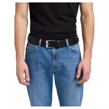 Ремень Lee Leather Logo Buckle, черный