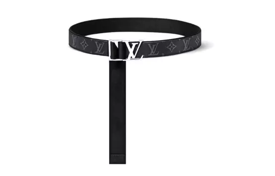 Ремень Louis Vuitton, серый / черный