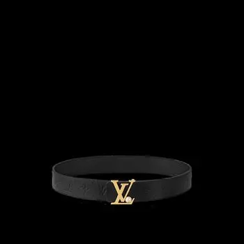 Ремень LV Initiales Pearls 40 мм двусторонний Louis Vuitton, черный