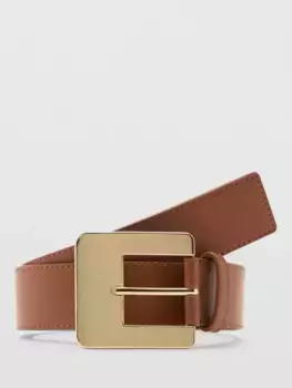 Ремень Mango Agosto Leather, цвет tan
