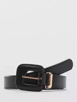 Ремень Mango Dori Textured, черный