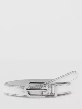Ремень Mango Meve Metallic, серебряный