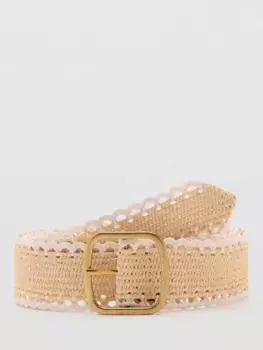 Ремень Mango Ondas, цвет light beige