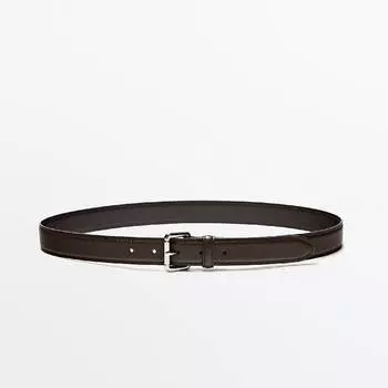 Ремень Massimo Dutti Leather, коричневый