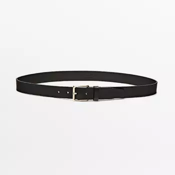 Ремень Massimo Dutti Nappa Leather, черный