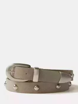 Ремень Mint Velvet Suede Studded, серый