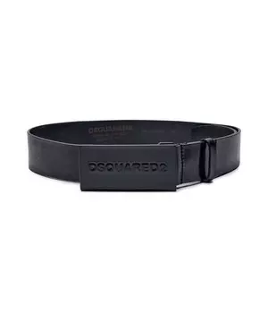 Ремень мужской Dsquared2 кожаный, черный