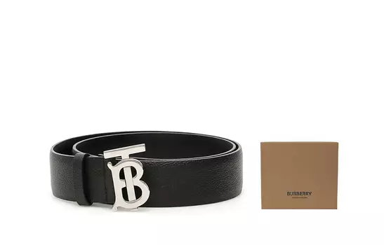 Ремень мужской кожаный Burberry, черный