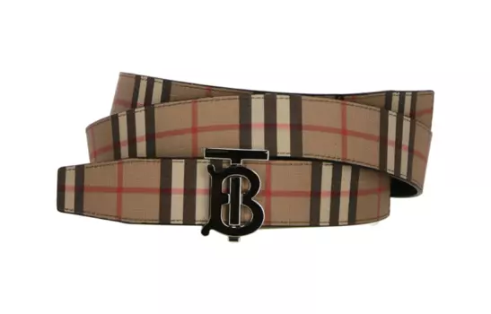 Ремень мужской кожаный Burberry, коричневый