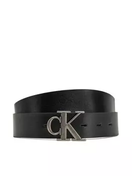 Ремень мужской Monogram Plaque 35mm Rev/Adj LV04G7002G Calvin Klein Jeans, черный