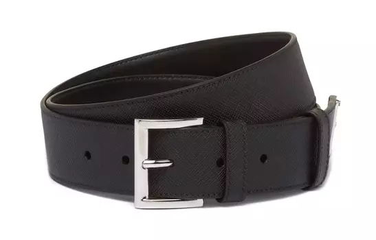 Ремень мужской Prada Saffiano Leather, черный
