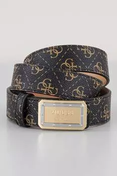 Ремень Noelle из экокожи с узором Guess, черный