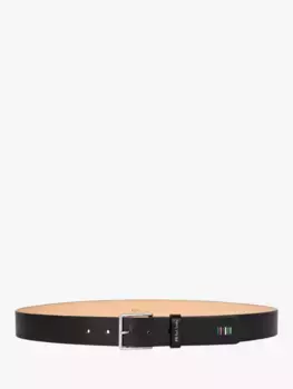 Ремень Paul Smith Logo Stitch Leather, черный