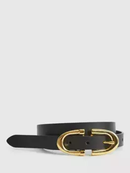 Ремень Reiss Bailey Skinny Leather, черный