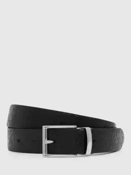 Ремень Reiss Ryder Leather Debossed Logo Reversible, черный