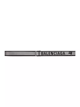 Ремень с D-образным кольцом Balenciaga, серый