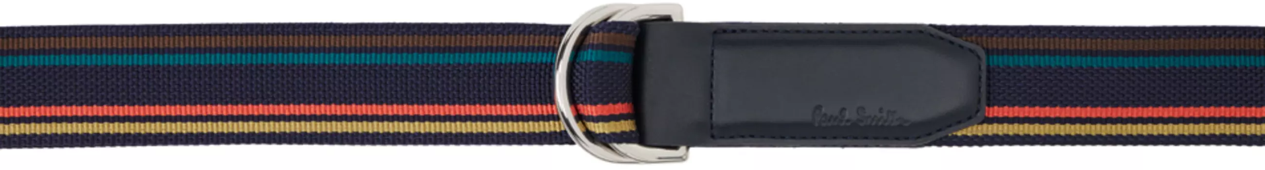 Ремень с D-образным кольцом в многоцветную полоску Paul Smith