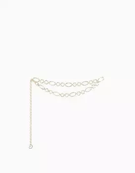 Ремень с кольцами Bershka, золотой