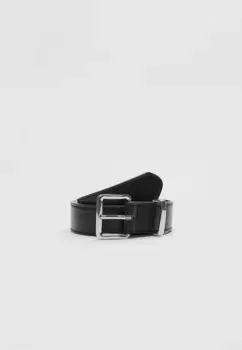 Ремень с квадратной пряжкой Stradivarius, черный