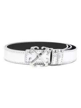 Ремень с логотипом Arrow Off-White, серебряный