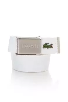 Ремень с плоской пряжкой Lacoste, белый