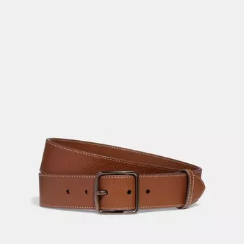 Ремень с пряжкой, 38 мм COACH, цвет saddle