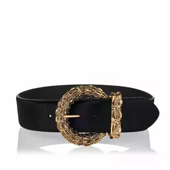 Ремень с пряжкой Crocodile Saint Laurent