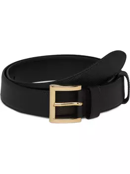 Ремень с пряжкой Prada, черный