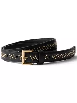 Ремень с заклепками Prada, черный