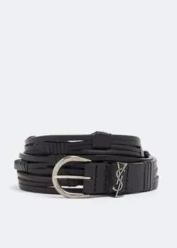Ремень SAINT LAURENT Croissant de Lune belt, черный