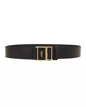 Ремень Saint Laurent из телячьей кожи, черный