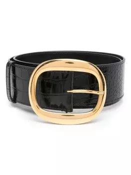 Ремень TOM FORD с тиснением под крокодила, черный