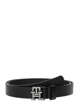 Ремень Tommy Hilfiger из гладкой кожи, черный