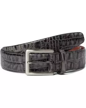 Ремень Torino Leather Co. 38 mm Hornback Embossed Croc Calf, серый