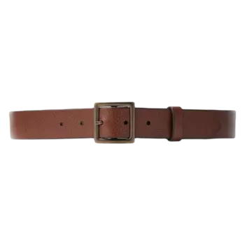 Ремень Uniqlo Italian Leather Vintage Style, коричневый