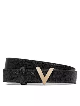 Ремень женский Valentino с эмблемой бренда, черный