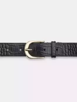 Ремень Whistles Shiny Croc, черный