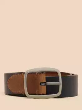 Ремень White Stuff Leather Reversible, цвет navy/multi