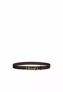 Ремень With Double Long Buckle Massimo Dutti, цвет dark brown