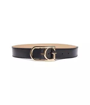 Ремень женский Guess кожаный, черный