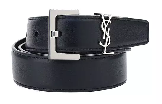Ремень женский Saint Laurent Cassandre, черный