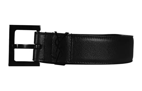 Ремень женский Saint Laurent кожаный, черный